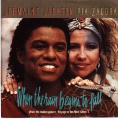 Jermaine Jackson & Pia Zadora When The Rain Begins To Fall album cover
