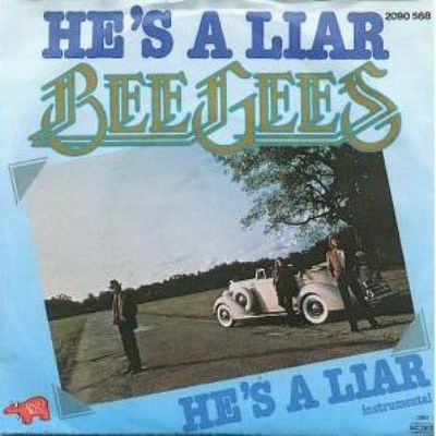 Bee Gees He's A Liar album cover