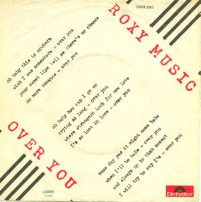 Roxy Music Over You album cover